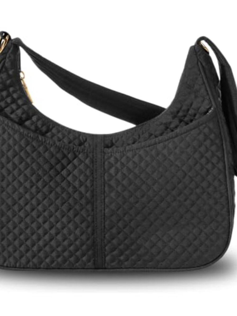 Quilted Cotton Crossbody Hobo Bag Lightweight Adjustable Strap Travel Work